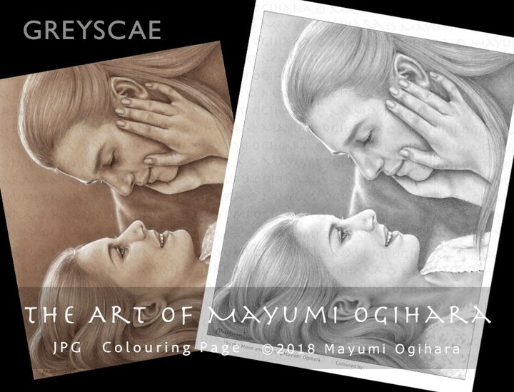 "To the Moon and Stars" colouring page 30% OFF!
.
I shared my old post of this drawing a few days ago, and I've been receiving a wonderful feedback. Thank you so much, everyone💗 I thought it would be fantastic to see this lovely couple coloured by you! Offer ends on Sunday. …