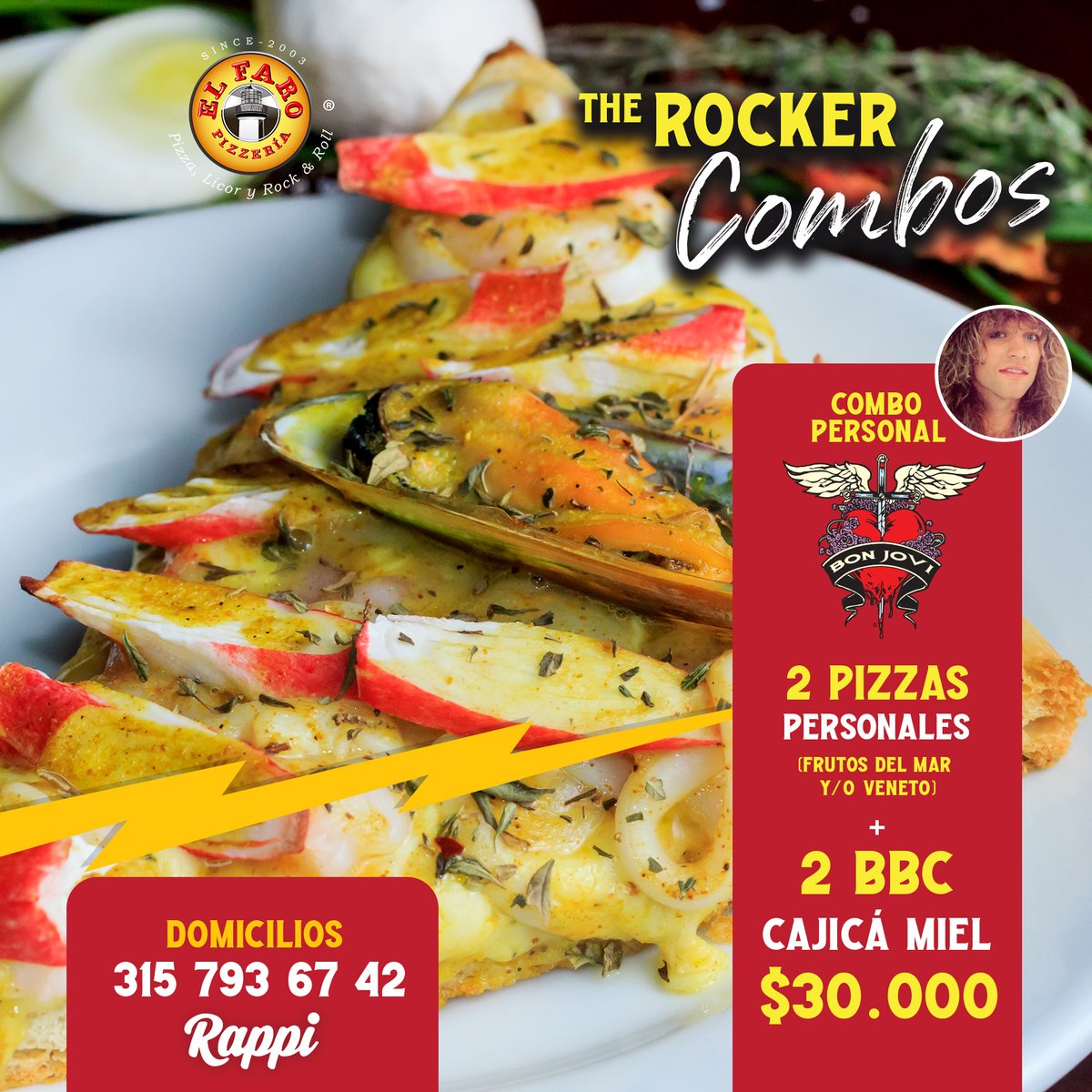 ELFAROPIZZABAR's tweet photo. Queremos volver y rocker contigo y ser felices de nuevo juntos, esperamos que puedas guardar un pedacito de @elfarobar en tu corazón disfrutando los mejores platos desde casa.🍔🍕🍟🍺🎹🎸
.
.
. 🛒WOMPI: https://t.co/re4G95Qsmd
.
📲📞DOMICILIOS: 315 793 67 42 https://t.co/YysJAG17pD