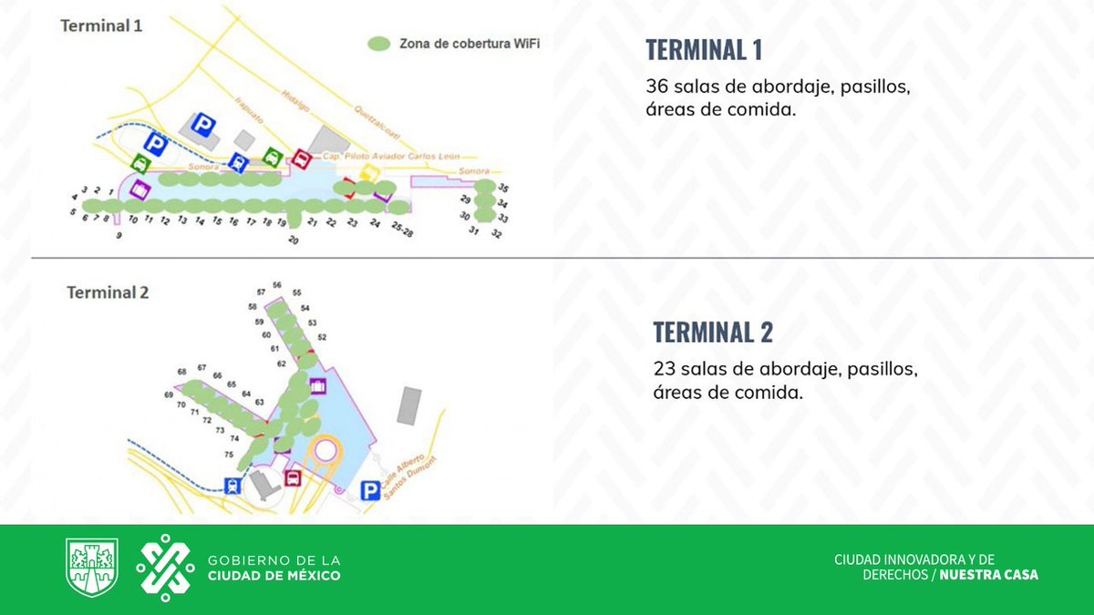 Además, a partir del 13 de julio, en el @AICM_mx habrá internet gratuito: ✅ T1 - en 36 salas, pasillos y áreas de comida. ✅ T2 - 23 salas, pasillos y áreas de comida. *Sin restricciones de contenido *Acceso ilimitado en tiempo 2/3 👇