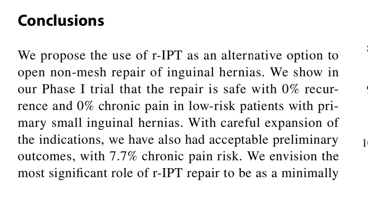 Herniadoc's tweet photo. 📯We just got published!📰
INTRODUCING: Robotic iliopubic tract (rIPT) repair: a non-mesh minimally invasive repair for #inguinalhernia. Up to now, the only option for tissue repair had been via open technique, such as #Shouldice, Bassini, and McVay repairs.
#itsnotjustahernia https://t.co/MHeUHJUuYH