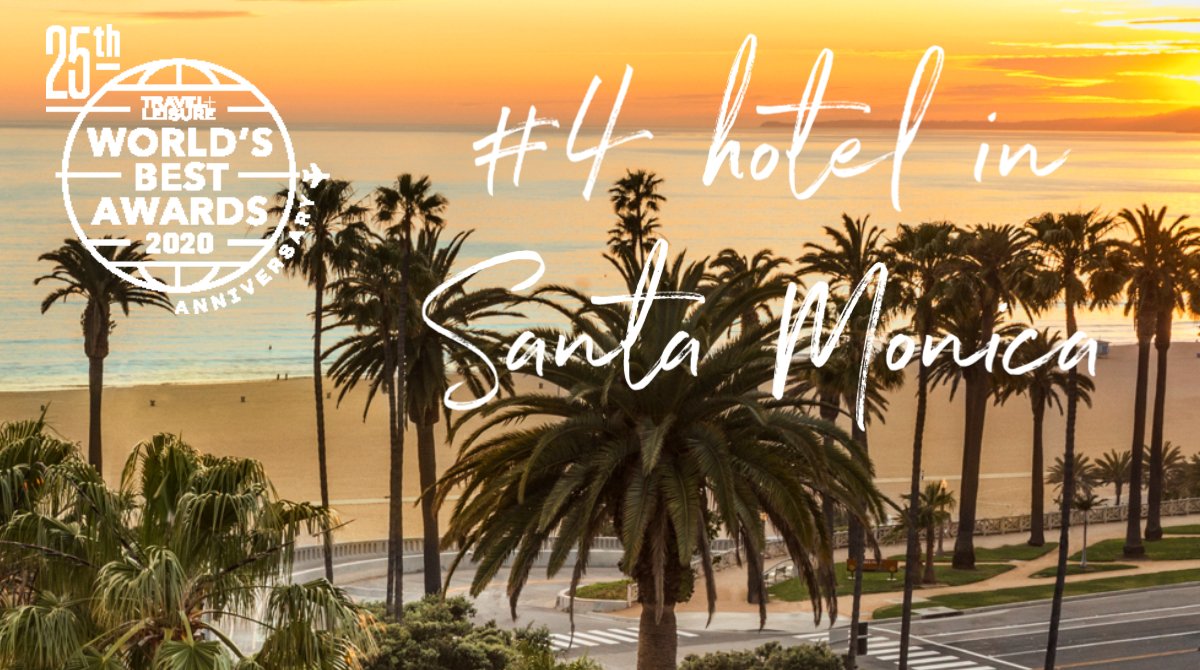 Proud to share that we were voted the top #4 hotel in Santa Monica for @travelandleisure World's Best Awards 2020 🎉 We're so grateful for all who voted for us and thank you for sharing the love #TLPicks #WorldsBest #travelandleisure