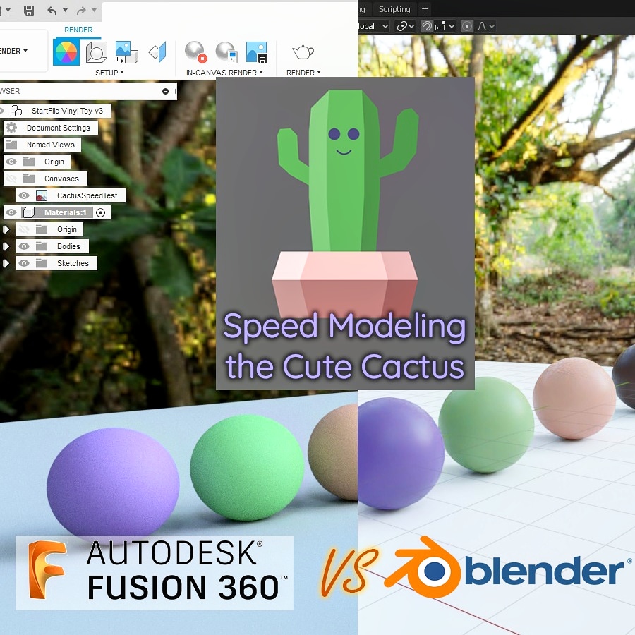 shoreydesigns's tweet image. 🌵⏱️🏁 #blender3d  vs #fusion360  speed modeling video coming soon.
Place your bets today.

#speedmodelling @adskFusion360 @blender_org #cactus #illustration #3dmodeling