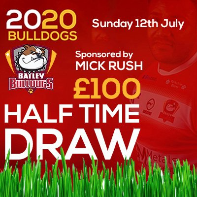 BatleyRLFC's tweet photo. This week's Half Time Draw is kindly sponsored by Mick Rush, Our YouTube game is the 2010 Northern Rail Cup Semi-Final away at Leigh Centurions.

Tickets now online at https://t.co/S0hlIbLbvJ https://t.co/cPxjEqysHU