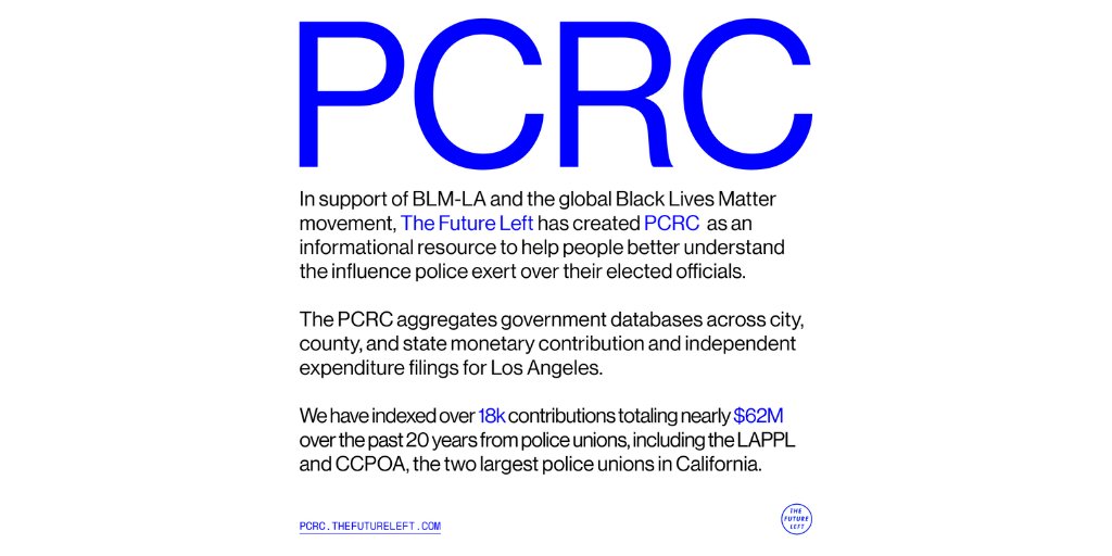 thefutureleft's tweet photo. We created a tool to show the corruption that exists between the police unions in California and every level of representatives across the state. https://t.co/27PgFOLOay