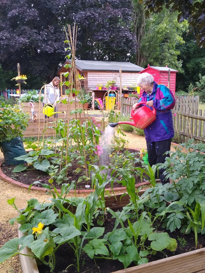 TheRedShedHerts's tweet photo. Getting busy in The Red Shed garden today - it's great to see the volunteers back.  We're getting ready for 20th July when we will be opening the garden gates again for people living with dementia and their carers to come along and enjoy our wonderful space #dementia #gardening https://t.co/oPKQ35D7F0