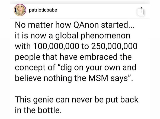 kristenhinkson's tweet photo. Qanon https://t.co/WpwsXO9OxD