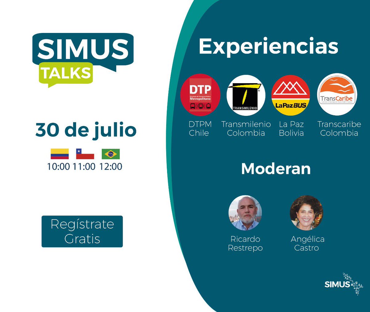Red_SIMUS's tweet photo. Te invitamos a participar en nuestro SIMUS TALKS: LA EMPRESA OPERADORA PÚBLICA ¿Responde a las necesidades de movilidad urbana? Donde podrás conocer las ventajas y desventajas para afrontar la situación actual. Regístrate aquí ➡️https://t.co/Dgfi5vByQJ https://t.co/42XB30OCTe