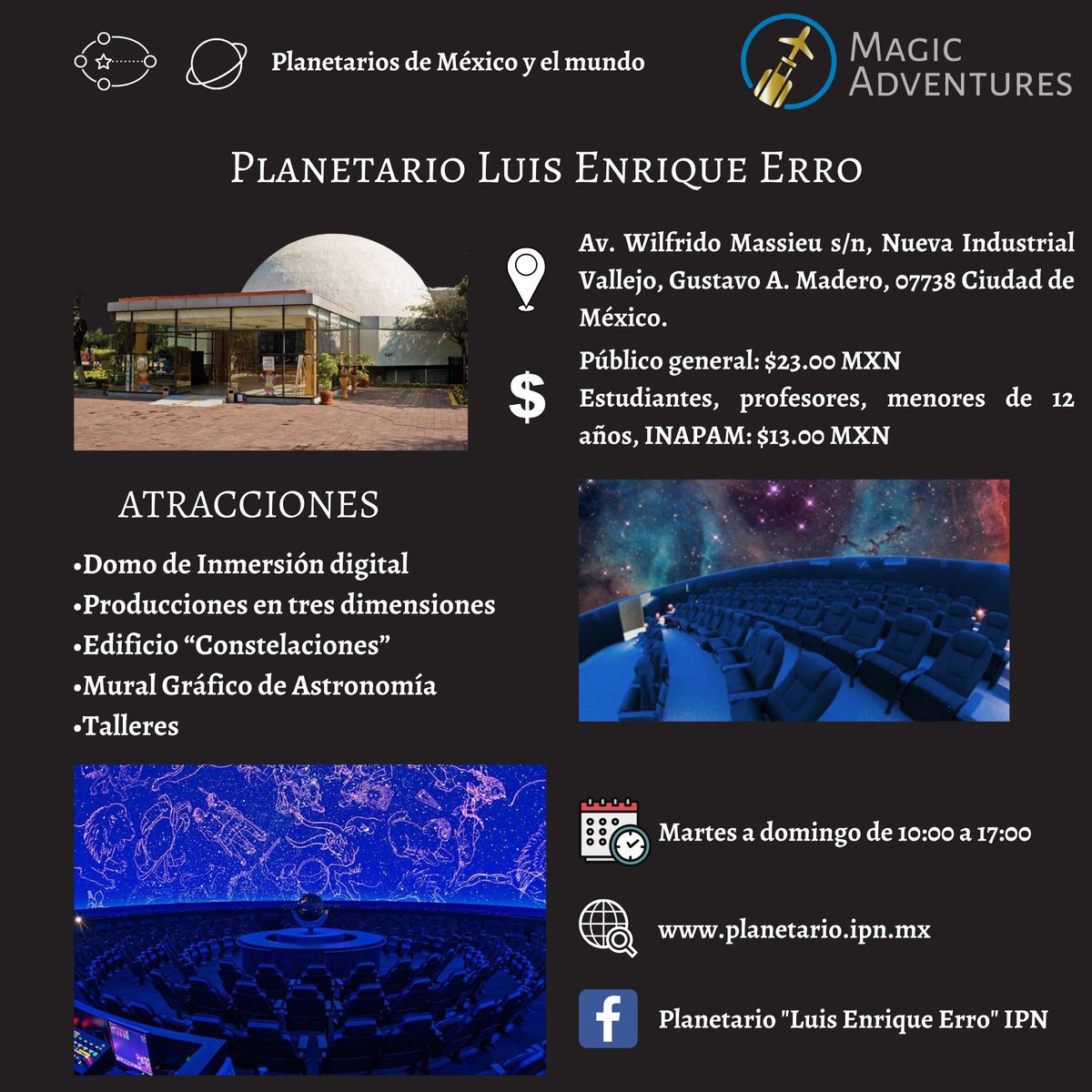 MagicAdventure5's tweet photo. "Más que viajar a las estrellas es poner la astronomía en acción" 💜🔭🌌
Página oficial: https://t.co/OlgD559bzG
#Planetario #IPN #LuisEnriqueErro #Universo #ViajarEsVivir #MagicAdventures https://t.co/yhQILqm3aS