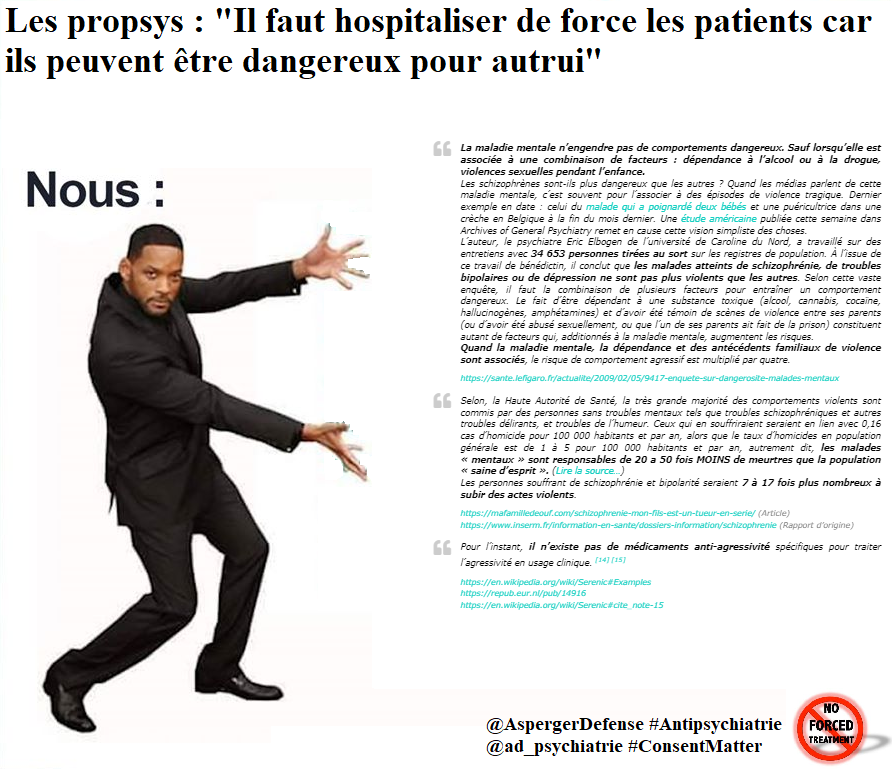 StopAbilify's tweet photo. Cette fois, on s'attaque directement a la logique pro-psychiatrie.
#Antipsychiatrie #Antipsychiatry #ConsentMatter #ConsentMatters #NoForcedTreatment #Révolutionpsy https://t.co/wwhuCxbw2O