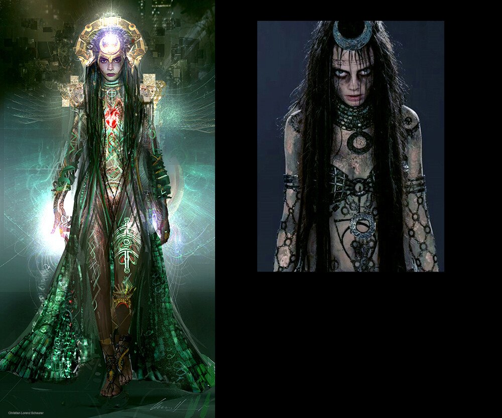Now the Enchantress concept arts, they look out of this world 