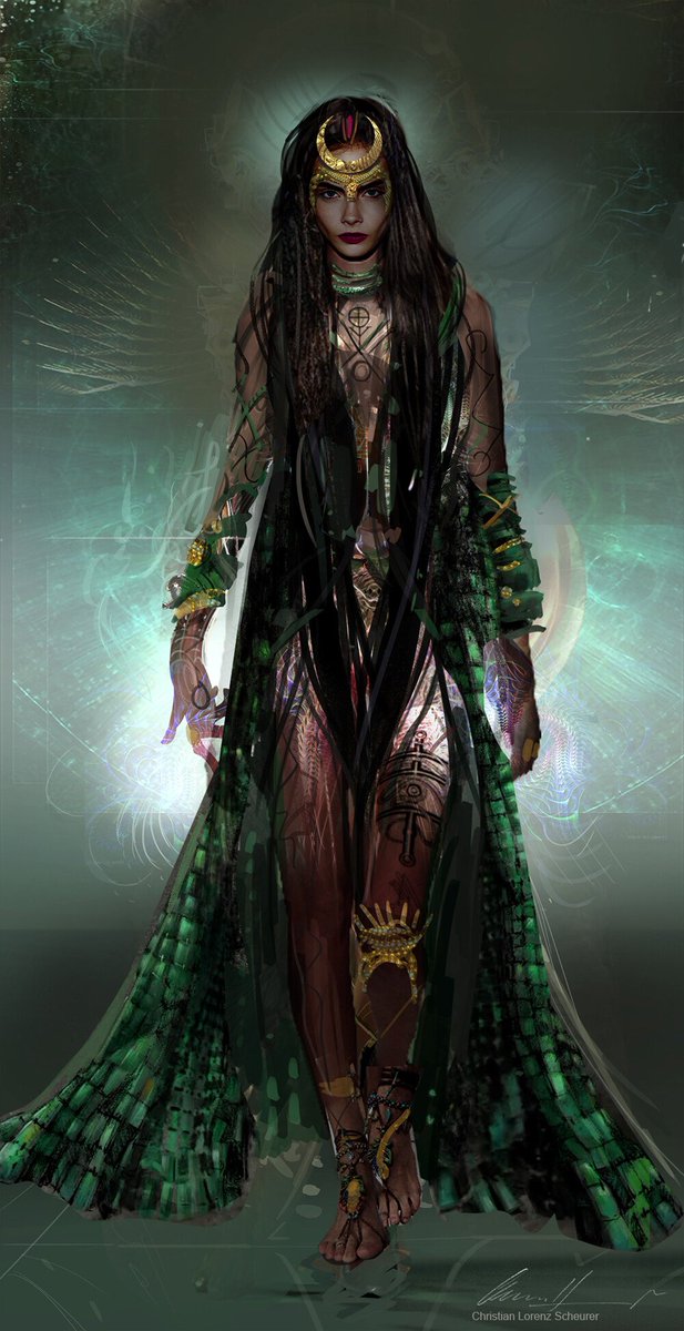 Now the Enchantress concept arts, they look out of this world 