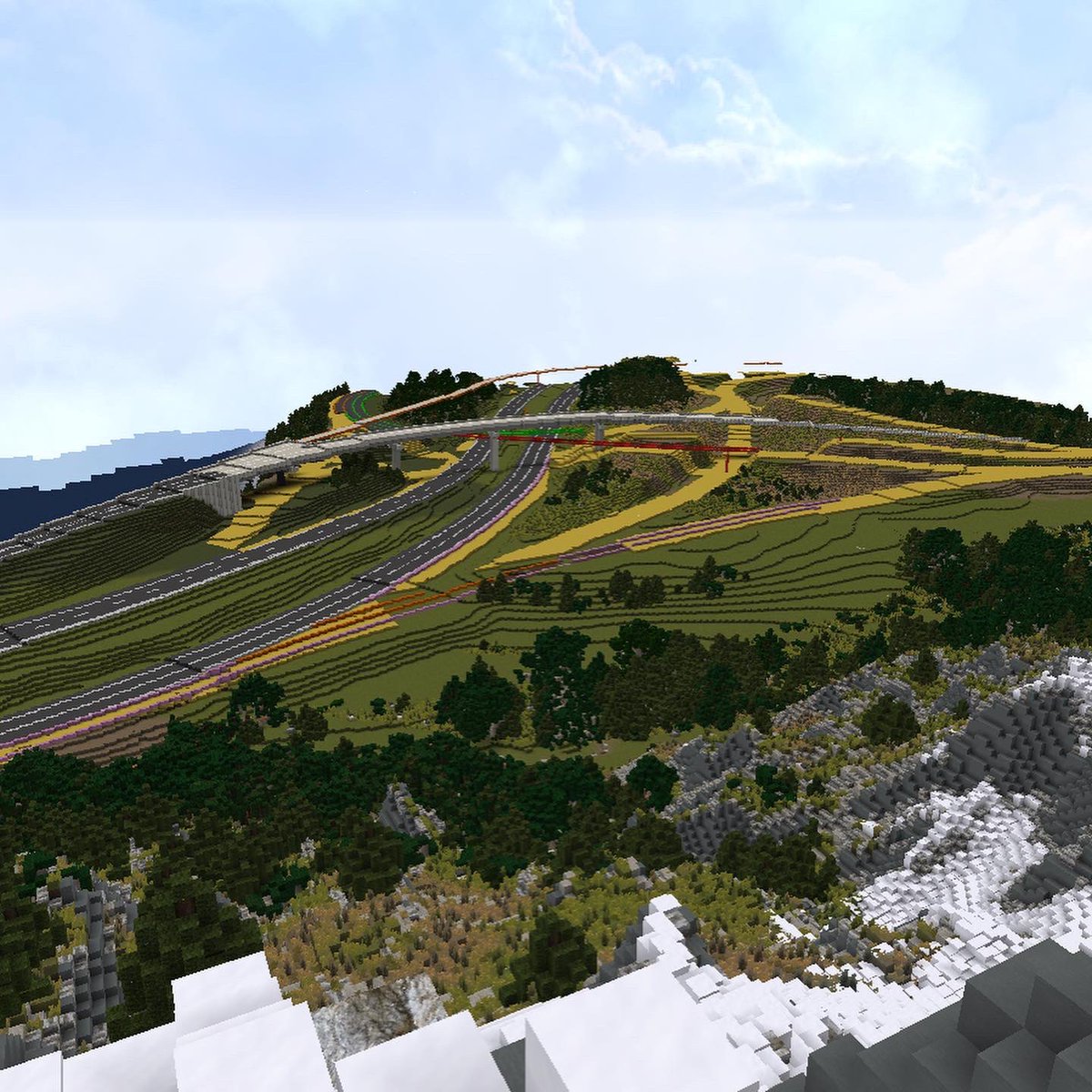 Blueprint Realism (@blueprintmcs) on Twitter photo #minecraft #minecraftbuild
For the past week, we’ve planned and started work on a highway interchange under this snowy mountain ridge.
You can visit it by /warp NewZealand:Interchange on our server. Enjoy!
IP: mc.blueprint-creative.com
Built by <a href="/Ahdahmah_/">Adam Faridi</a> + MCBuilder18 #minecraft #minecraftbuild
For the past week, we’ve planned and started work on a highway interchange under this snowy mountain ridge.
You can visit it by /warp NewZealand:Interchange on our server. Enjoy!
IP: mc.blueprint-creative.com
Built by <a href="/Ahdahmah_/">Adam Faridi</a> + MCBuilder18