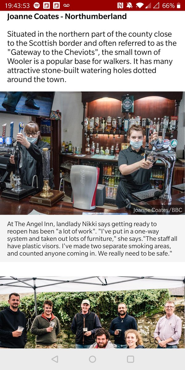 jonathanwturpin's tweet photo. Great job @BBCNews at showing us how well pubs are NOT going to be safe when the staff don't get how to wear their masks properly!! (Angel Inn, Wooler)#coronafail https://t.co/qCcCrrH6pT