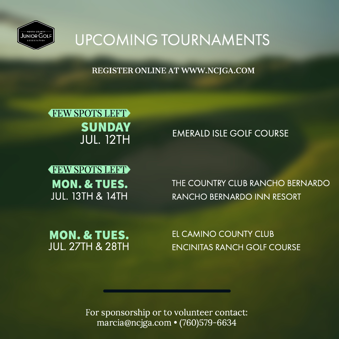 NCJGA1's tweet photo. There are a few spots left for the tournament on July 12th at Emerald Isle Golf Course and Summer Series #1 is almost sold out! Guarantee your spot by registering today! 

https://t.co/YQWwZVPwY6 https://t.co/ueqZBRb2Ak
