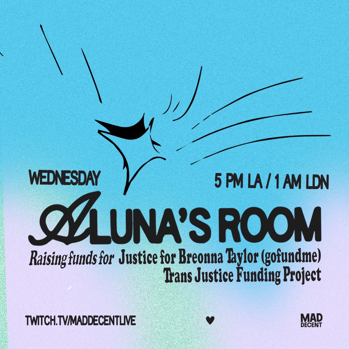 You gonna catch nothing but vibes at my rave babe, come and dance in my room tonight

Twitch.tv/maddecentlive