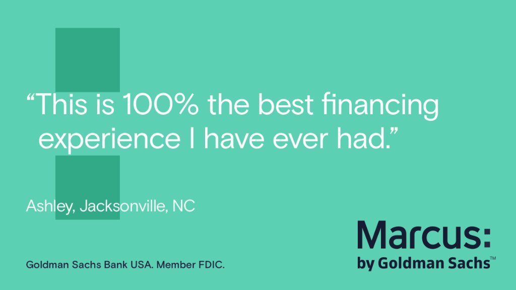 marcus's tweet photo. With Marcus, you get a streamlined banking experience. Example: you could get your customized loan options in as few as 5 minutes. #MarcusbyGS https://t.co/ffFpebgyZX