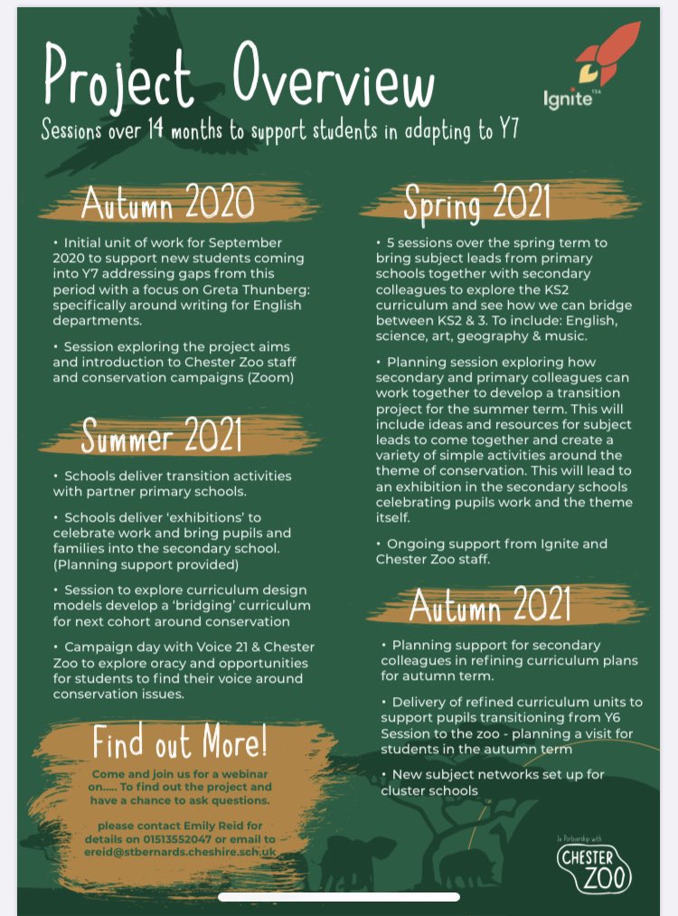 Miss Reid (@missreid07) on Twitter photo Next academic year we are launching a brand new KS2/3 transition project. An amazing opportunity for secondaries to work with their feeder primaries and develop a transition curriculum with conservation at the heart @IgniteTSA <a href="/LearnatCZ/">Chester Zoo Learning</a> <a href="/amoor4ed/">Andy Moor #FCCT</a> PLS RT 😊 Next academic year we are launching a brand new KS2/3 transition project. An amazing opportunity for secondaries to work with their feeder primaries and develop a transition curriculum with conservation at the heart @IgniteTSA <a href="/LearnatCZ/">Chester Zoo Learning</a> <a href="/amoor4ed/">Andy Moor #FCCT</a> PLS RT 😊