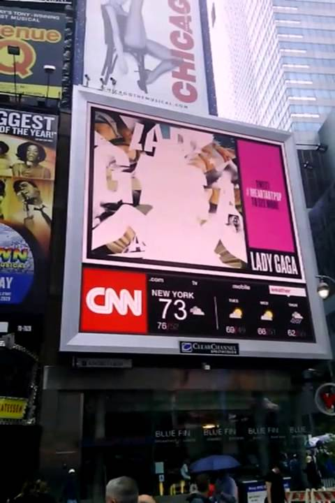 DamedR's tweet photo. Do you all remember the ARTPOP cover reveal on Times Square back in 2013? using the #iHeartARTPOP its was so exciting ! https://t.co/CbqOjpivWF