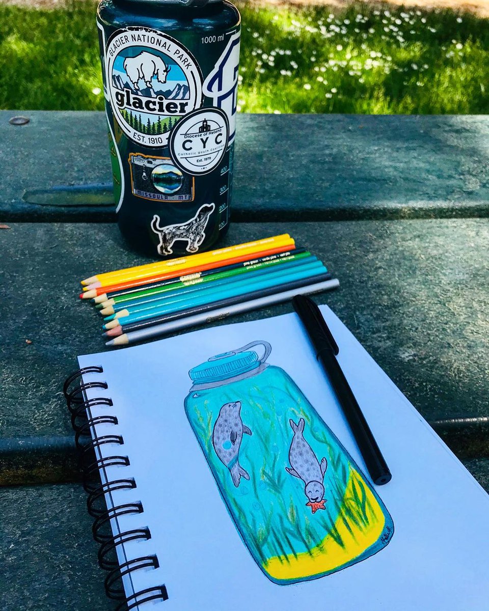 nalgene's tweet photo. We'd go swimming with these charming seals anytime 😍  #NalgeneArt #DreamOutside

(PC: IG user katie_korb) https://t.co/yd7a6G8KLA