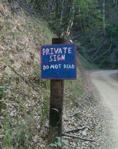 Physical security at Darkwater Syndicate's HQ is important, and so is the protection of our intellectual property. That's why, in addition to NO TRESPASSING signs, we put up signs forbidding the unathorized reading of private materials. They really work!
#InsideDarkwaterSyndicate