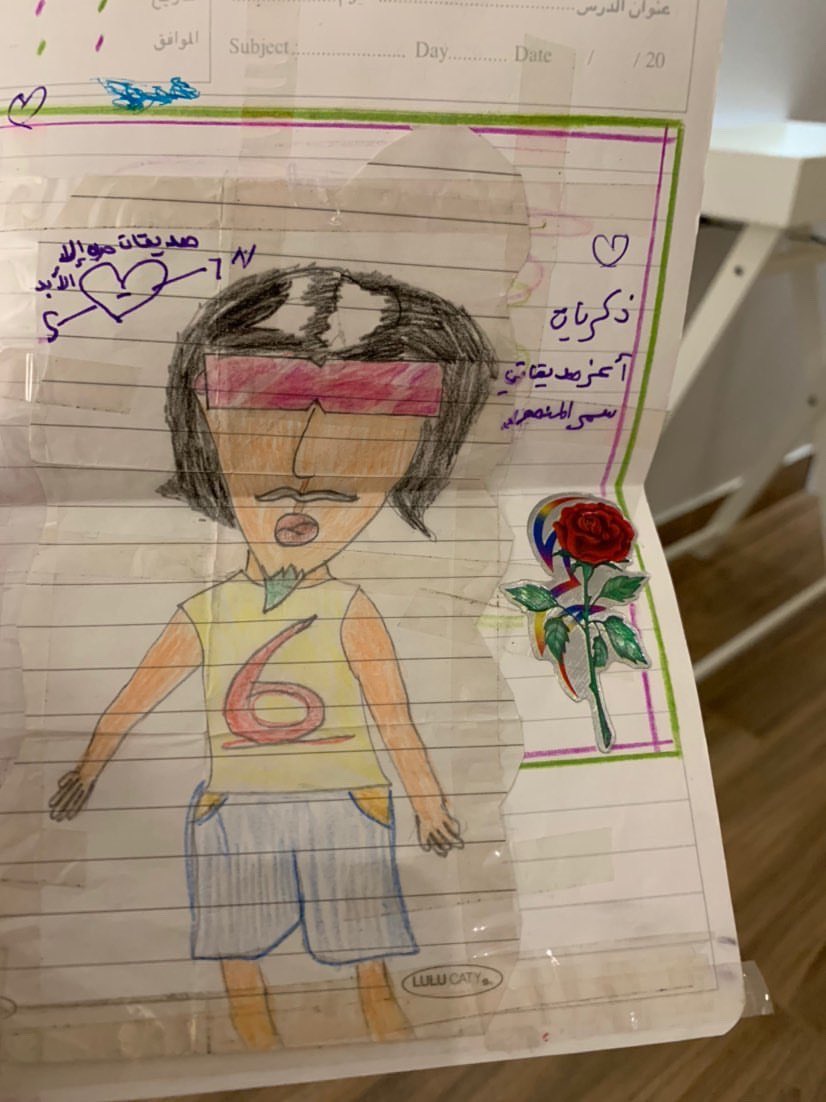 samaralmansour's tweet photo. صديقتي محتفظه برسمتي ايام الابتدائي ف قررت ارجع ارسمها من جديد لكن باسلوب مختلف 🥳 
        2020                               2007 https://t.co/Q23pOHMgR2