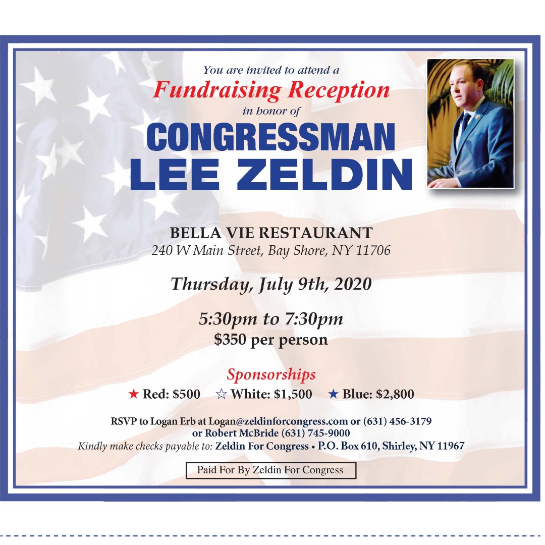 GopSuffolk's tweet photo. #SupportTheGOP Congressman Lee Zeldin Suffolk County Republican Committee Islip Town Republican Committee https://t.co/SrklKSMMy2