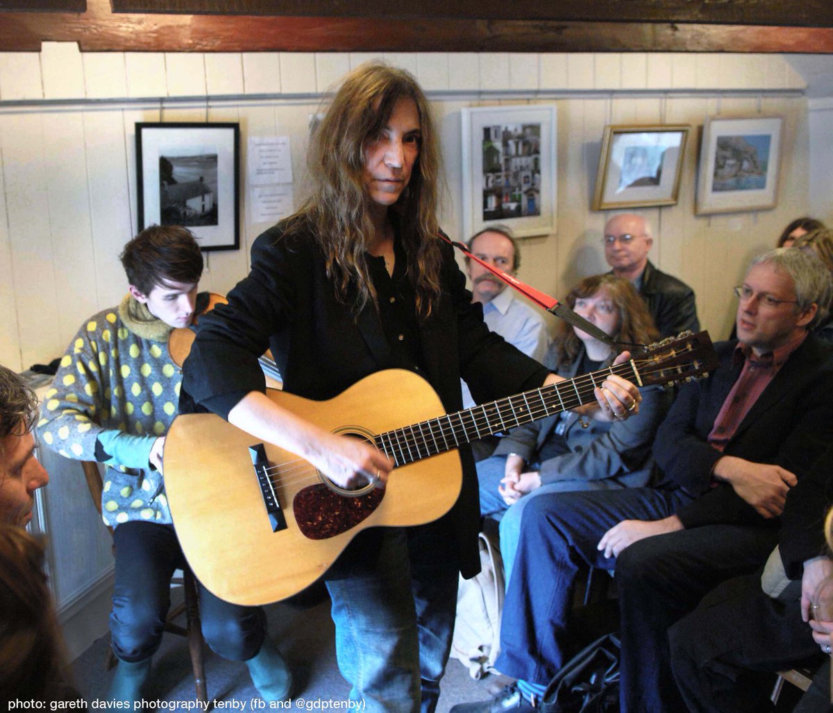 The wonderful Patti Smith, poet, musician, author, singer-songwriter performing for just 24 people in the Boathouse Laugharne Wales in March 2008
Photos for press and editorial publication
<a href="/DTBoathouse/">DylanThomasBoathouse</a> <a href="/BrownsLaugharne/">Browns Hotel</a> <a href="/MartinGuitar/">Martin Guitar</a> <a href="/ThePhotoHour/">#ThePhotoHour</a>