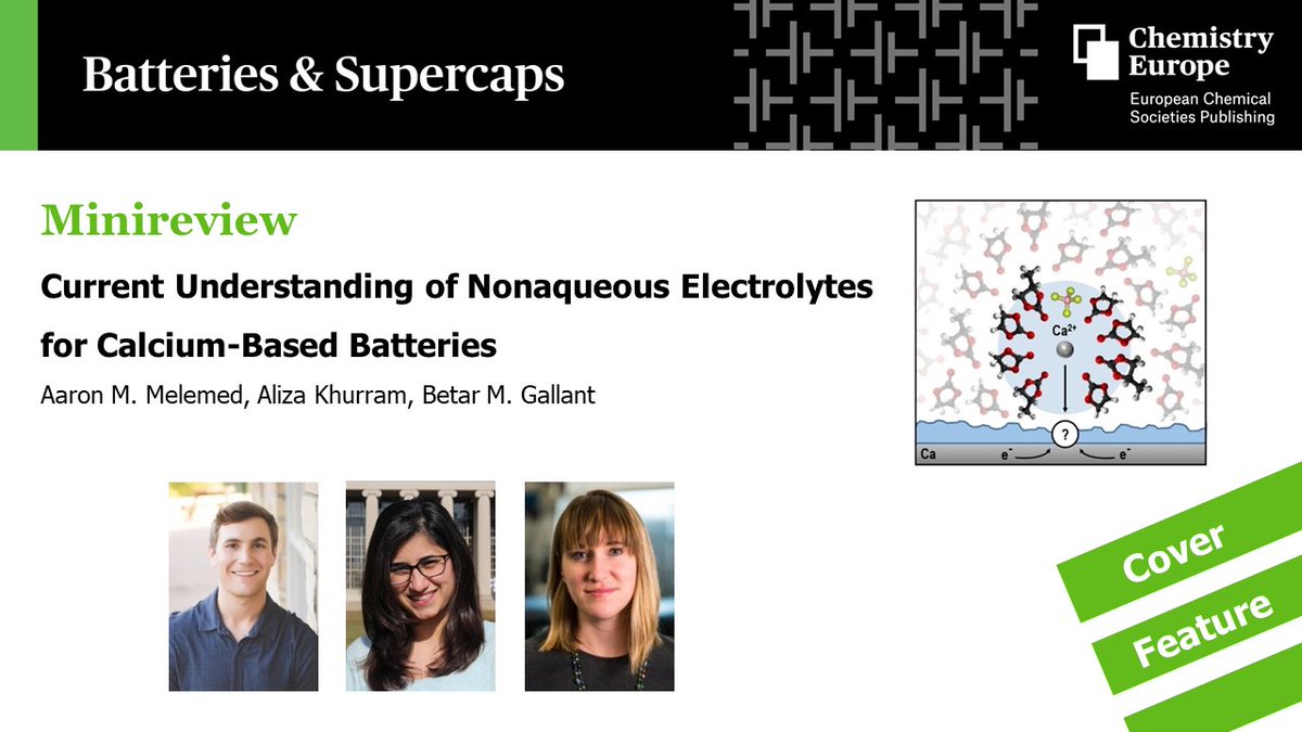 Batt_Supercaps's tweet photo. #CoverFeature by @GallantGroupMIT, featuring their minireview article on nonaqueous electrolytes for Ca-based batteries

https://t.co/cYI8fVaoRS

Part of our special collection on #Electrolytes: https://t.co/qLcBZptlWt https://t.co/6cJLRShai0