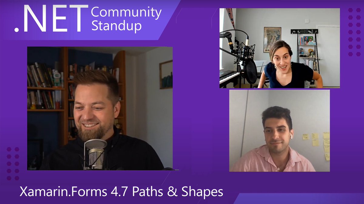 Image of title slide for the #dotNET and #Xamarin community stand-up.