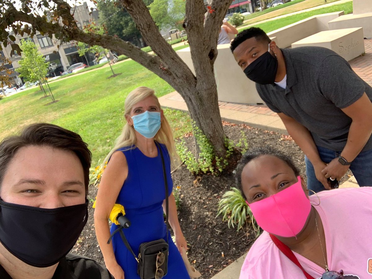 We asked for our elected officials to show up in Bloomington to stand in solidarity for Black lives & @Vauhxx this is who showed up. Thanks for fighting with us @eddiemelton4IN @shelliyoder @Bolden_Nic (not pictured but was there) @SenatorJDFord (📸 credit to JD as well)