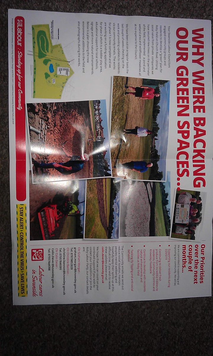 savehcc's tweet photo. Residents in Swanside have had this leaflet, containing a much needed commitment to green spaces from @Knowsley_Leader and the other Cllrs for the area.

We hope you support our campaign to save and restore one of our most historic green spaces.

#savehuytoncricketclub https://t.co/FTK5LnINmN