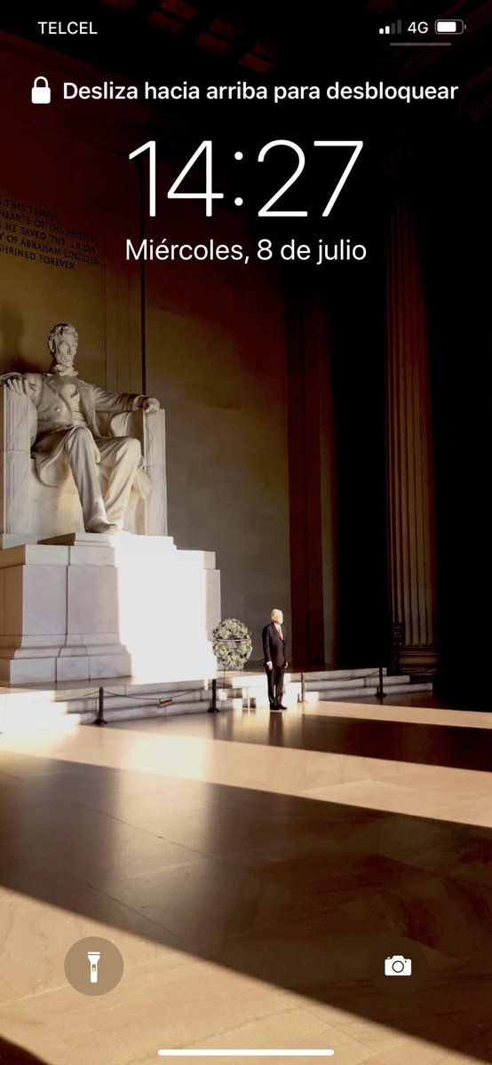 AntonioAttolini's tweet photo. Toca cambio de imagen en el fondo de pantalla de mi celular.

Sí señor, ¡cómo no! 🇲🇽🎺 

#AMLOenWashington https://t.co/MbzeVbp9nf