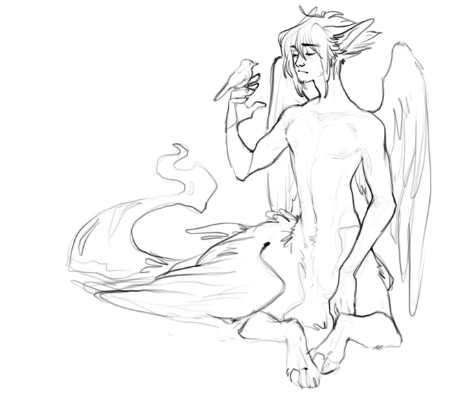 sketches of Azel doomed to never be finished 😩 