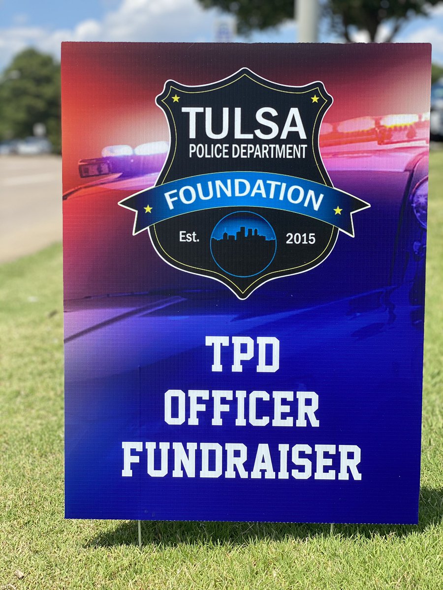 Sean_C_Larkin's tweet photo. We are doing a fundraiser for the families of Sgt Johnson and Officer Zarkeshan today.  If you’re in the Tulsa area please stop by any of our police stations or Lafortune Park to donate.  Thank you for your support https://t.co/HDlwxuy1dy