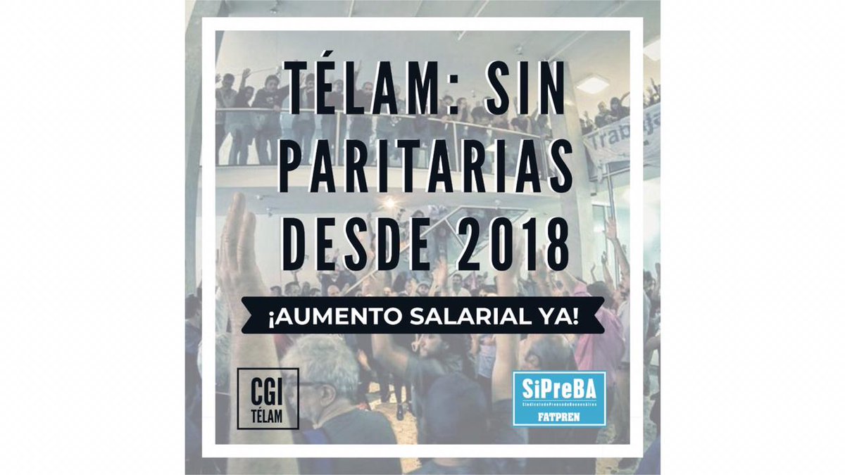 somostelam's tweet photo. #ParitariasEnTelam | Tal como se votó en la última asamblea, iniciamos la campaña por #AumentoSalarial y por el #SiPreBAEnParitarias https://t.co/cLhxeM7Kww