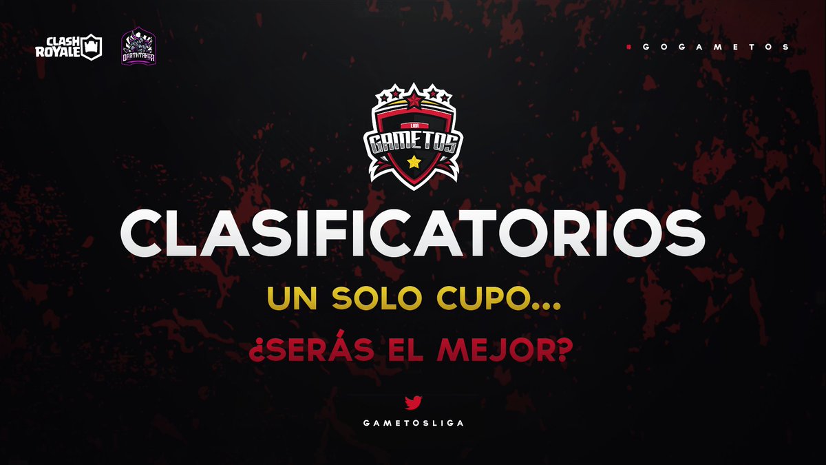 Liga Gametos - Clash Royale (@gametosliga) on Twitter photo 64 equipos participarán
Requisitos
- seguir a
<a href="/GametosLiga/">Liga Gametos - Clash Royale</a>
<a href="/JorgeMayaCR/">Jorge Maya</a>
Dar RT🔃 y Fav ❤️
Pruebas MD ✉️ 64 equipos participarán
Requisitos
- seguir a
<a href="/GametosLiga/">Liga Gametos - Clash Royale</a>
<a href="/JorgeMayaCR/">Jorge Maya</a>
Dar RT🔃 y Fav ❤️
Pruebas MD ✉️