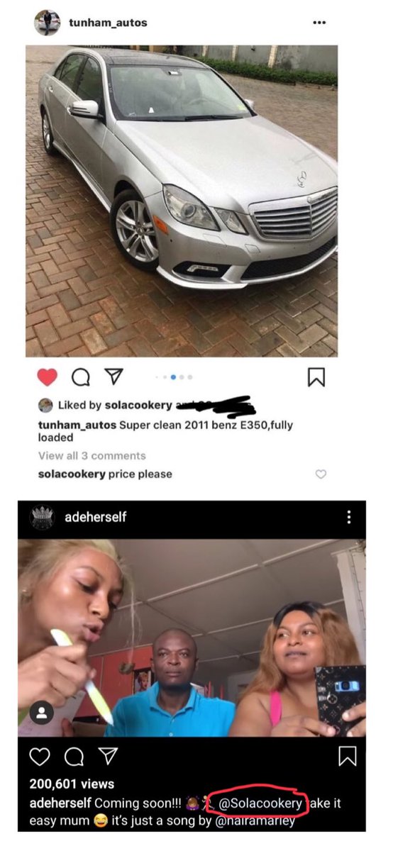 - Influencer - Adeherself's mum spotted pricing a Benz car while her daughter is in EFCC custody.