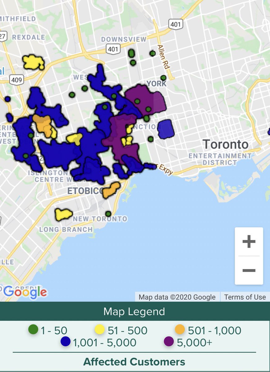 Anthony Farnell On Twitter All You Need To Do Is Look At The Torontohydro Outage Map To See Where The Worst Of The Storm Was Onstorm