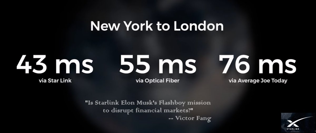 vicfcs's tweet image. "Is  @SpaceXStarlink  @ElonMusk's #Flashboy mission to disrupt financial markets?"