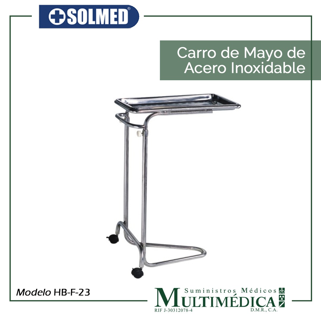 MultimedicaC's tweet photo. 𝐂𝐚𝐫𝐫𝐨 𝐝𝐞 𝐌𝐚𝐲𝐨 𝐌𝐨𝐝𝐞𝐥𝐨 𝐇𝐁-𝐅-𝟐𝟑, 𝐌𝐚𝐫𝐜𝐚 𝐒𝐎𝐋𝐌𝐄𝐃
La #mesa #auxiliar tiene como uso principal colocar todo el #instrumental quirúrgico que el #Cirujano va a necesitar para realizar una operación. Síguenos en IG @multimedica_com para más información https://t.co/7GiOBqVTNn