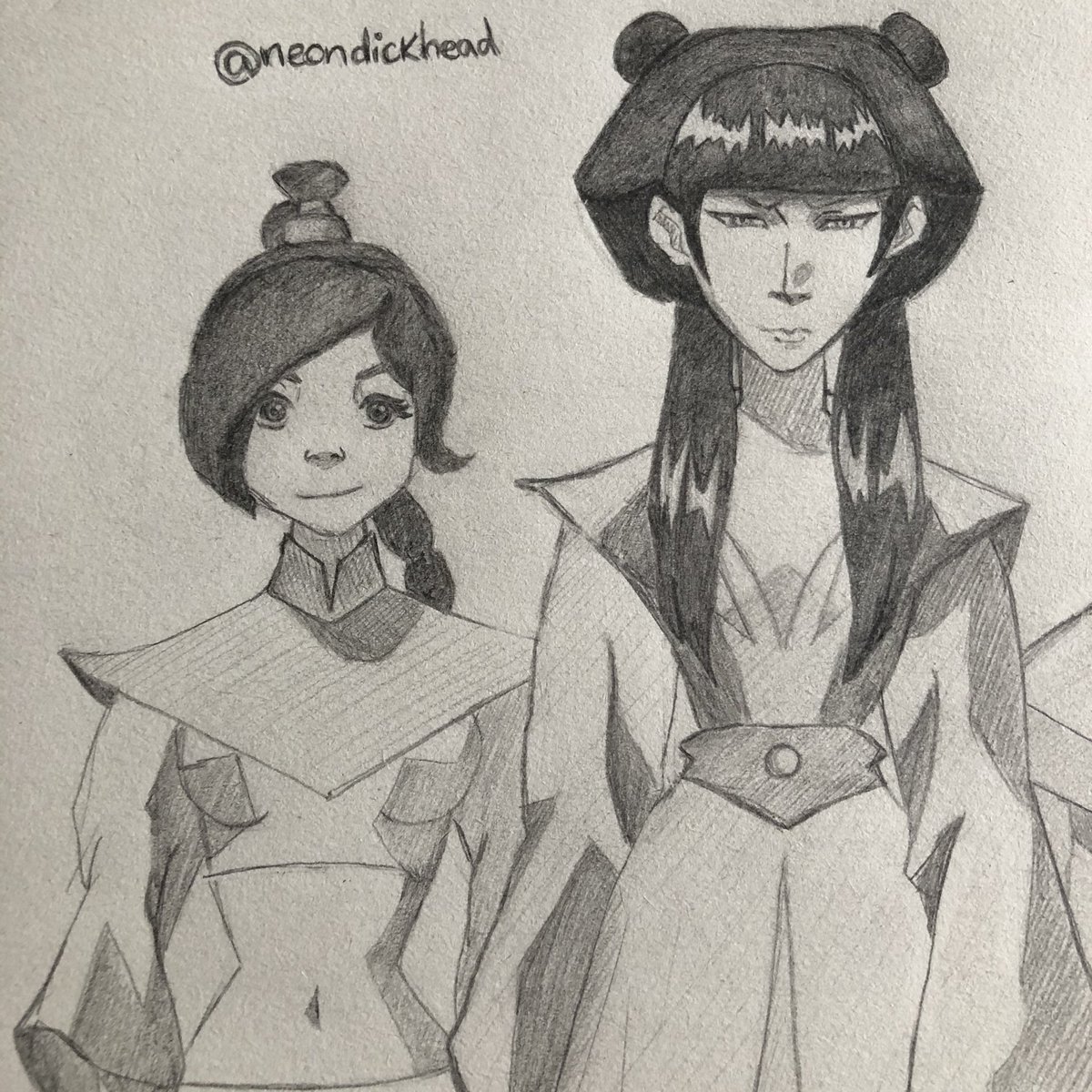 neondickhead's tweet photo. WOMEN!!! We love them💗 I had to add more details to their faces, this is the final result😁 #Mai #TyLee #Baddies #butgoodies #atla https://t.co/gXoqWrVHYR