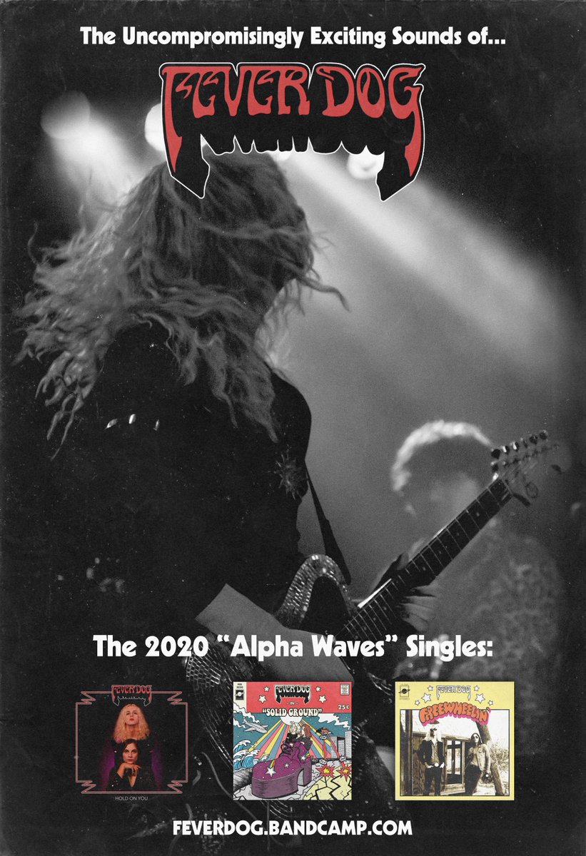 FeverDogRocks's tweet photo. Stream the new singles on Spotify, Apple Music and our Bandcamp! https://t.co/IjRF661omr 

#feverdog #feverdogrocks #alphawaves #holdonyou #inmyhands #solidground #bruiser #freewheelin #glamrock #progrock #glam #rockandroll https://t.co/qFmXxVxC3Q