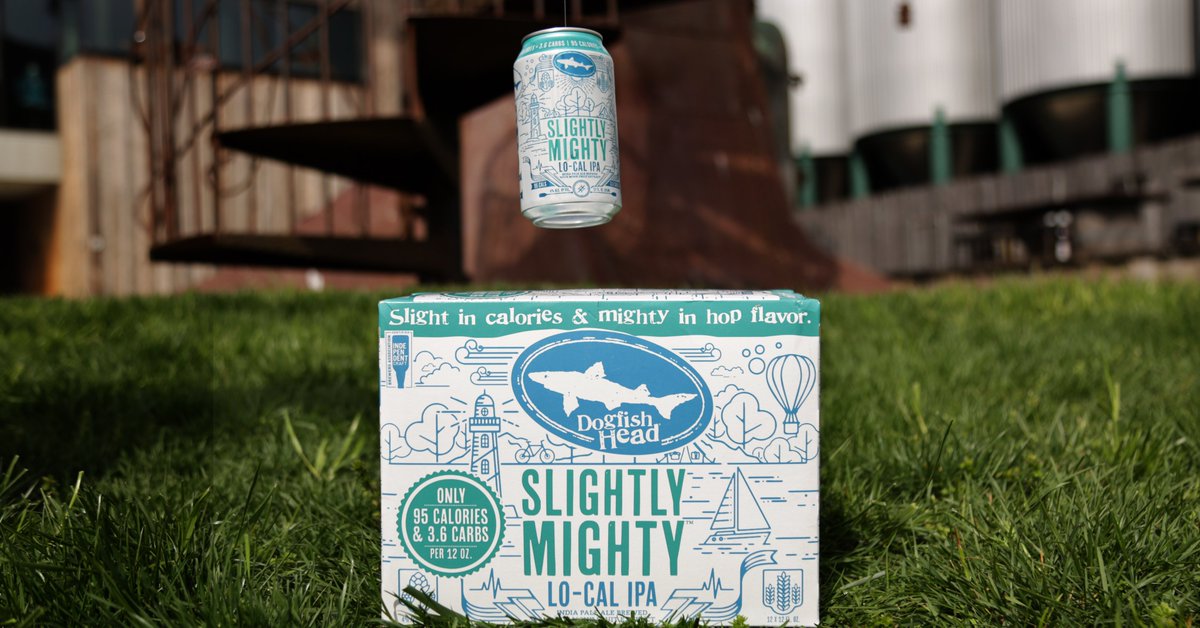 dogfishbeer's tweet photo. Through the magic of monk fruit, Slightly Mighty packs in the flavor of a world-class IPA while staying so light it’s hard to put down! 💙 #offcentered #craftbeer
95 calories | 3.6g carbs | 1g protein | 0g fat per 12oz serving https://t.co/znWZGxGytd