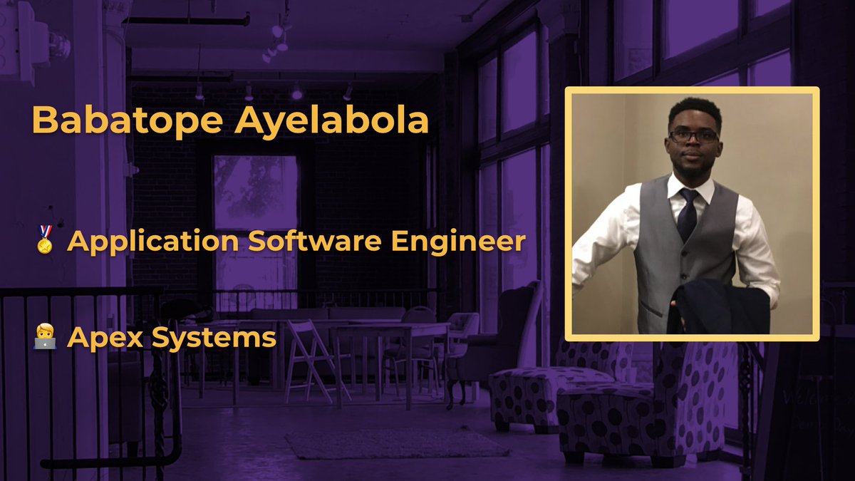 ClaimAcademySTL's tweet image. 🎉 😮 You won't want to miss Babatopé “Topé” A. 's unique journey to be an Application Software Engineer at Apex Systems, so make sure to reserve your free seat today!
😉 Register Here: lnkd.in/gcgTGRY
#learntocode #learnjavafree #careerintech #coding #hiring