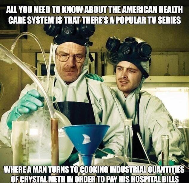 Spoiler alert: if you haven't watched Breaking Bad yet, this is a spoiler🤭

Tomorrow's episode on American Healthcare System is summed up in this meme. Stay tuned!

#AmericanHealthcare #HealthcareinUS #BreakingBad #healthinsurance #COVID19 #healthcare #indianpodcast