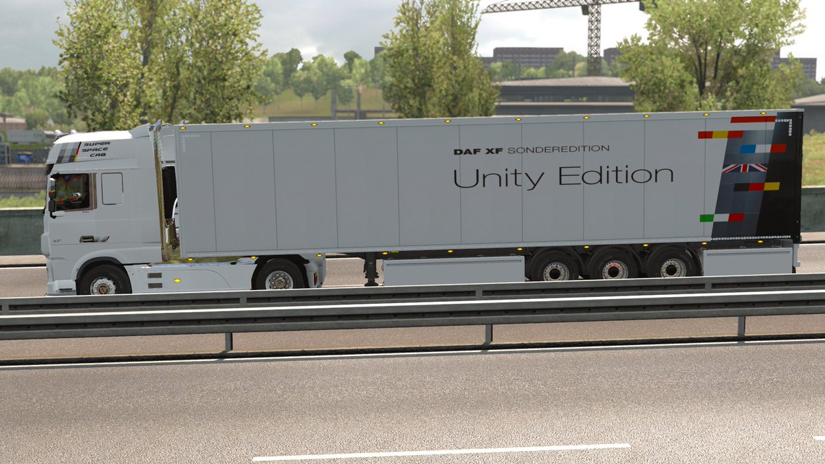 blackwolf83m's tweet image. Thanks to @SCSsoftware and @DAFTrucksNV @DAF_GER
  for this cool skin DLC #DAFUnityEdition #ETS2