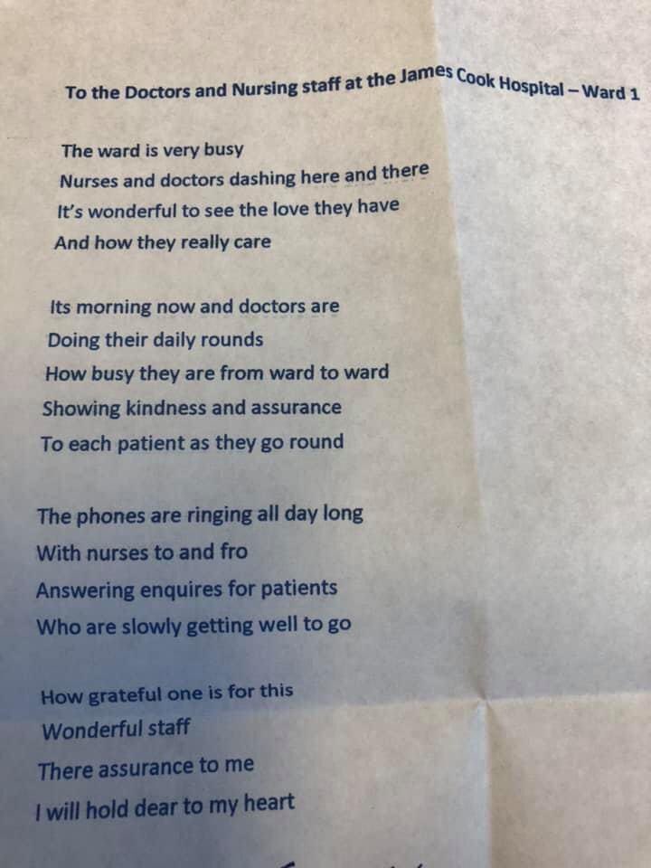 A beautiful poem from a patient who died in the care of <a href="/SouthTees/">South Tees Hospitals</a> ward 1 this was brought in by her husband today. Well done on providing amazing end of life care to this family <a href="/PatientExperie3/">Patient Experience & Involvement @ South Tees</a> #dragonfly #onechance @deirdre_fowler1 <a href="/janesusanwalker/">jane susie</a> 🦋👏🏻👏🏻👏🏻