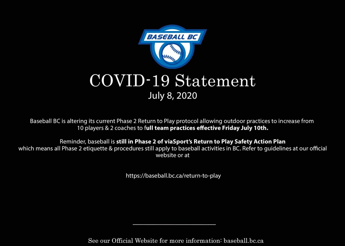 Baseball_BC's tweet photo. COVID 19 UPDATE
July 8, 2020

https://t.co/78cxWTNnJr https://t.co/t0TUyzK5gv