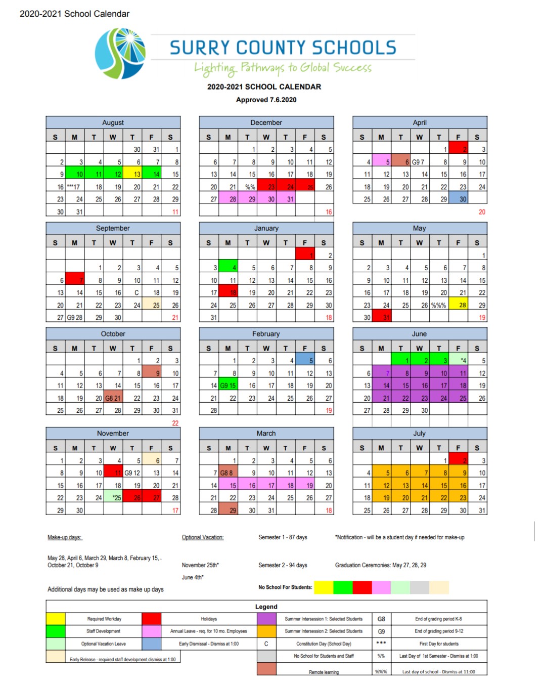 Surry Community College Calendar 2022 Surry County Schools On Twitter: "Please See The 2020-2021 School Calendar.  Https://T.co/L1Qucs6Flx" / Twitter