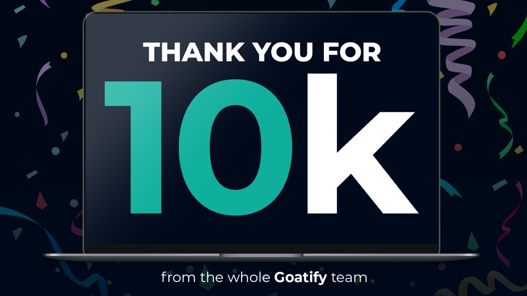 GoatifyIO's tweet photo. Goatify has been around for exactly one year now. ... 🐐

Thanks to all who have supported us until here! ❤️

🥳 To celebrate we give away the second @GoatifyIO  Lifetime key ever. 

🎁 1x Goatify Lifetime Key!

👥 Follow + ♻️ Retweet to Enter!

-open for 24hours https://t.co/xRGtLDgQmJ